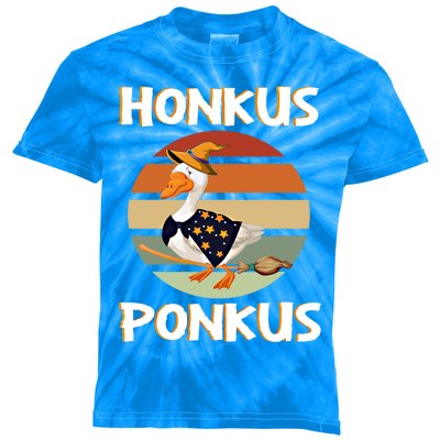 Honkus Ponkus Retro Funny Halloween Duck Goose Costume Gift Kids Tie-Dye T-Shirt