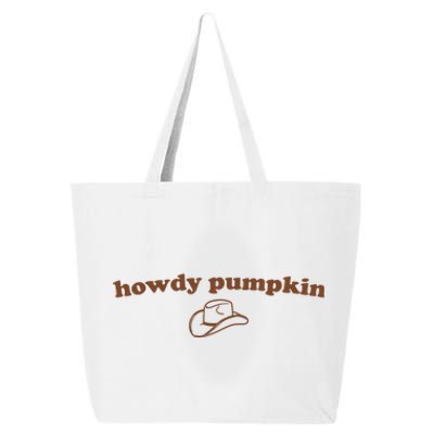 Howdy Pumpkin Rodeo Western Country Fall Southern Halloween Gift 25L Jumbo Tote