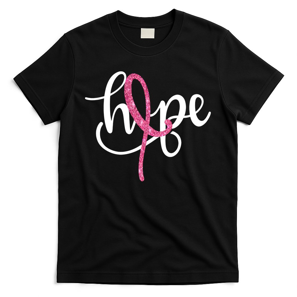 Hope Pink Ribbon Breast Cancer Awareness Month T-Shirt
