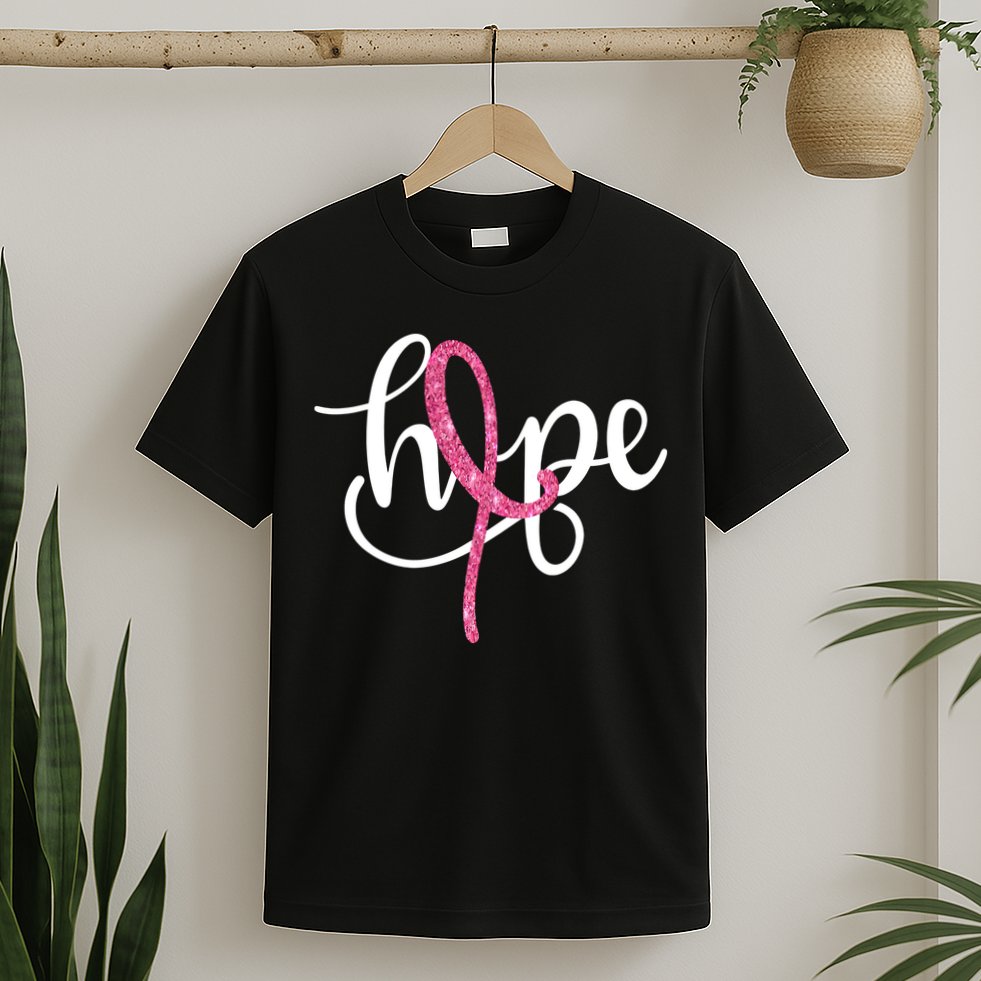 Hope Pink Ribbon Breast Cancer Awareness Month T-Shirt
