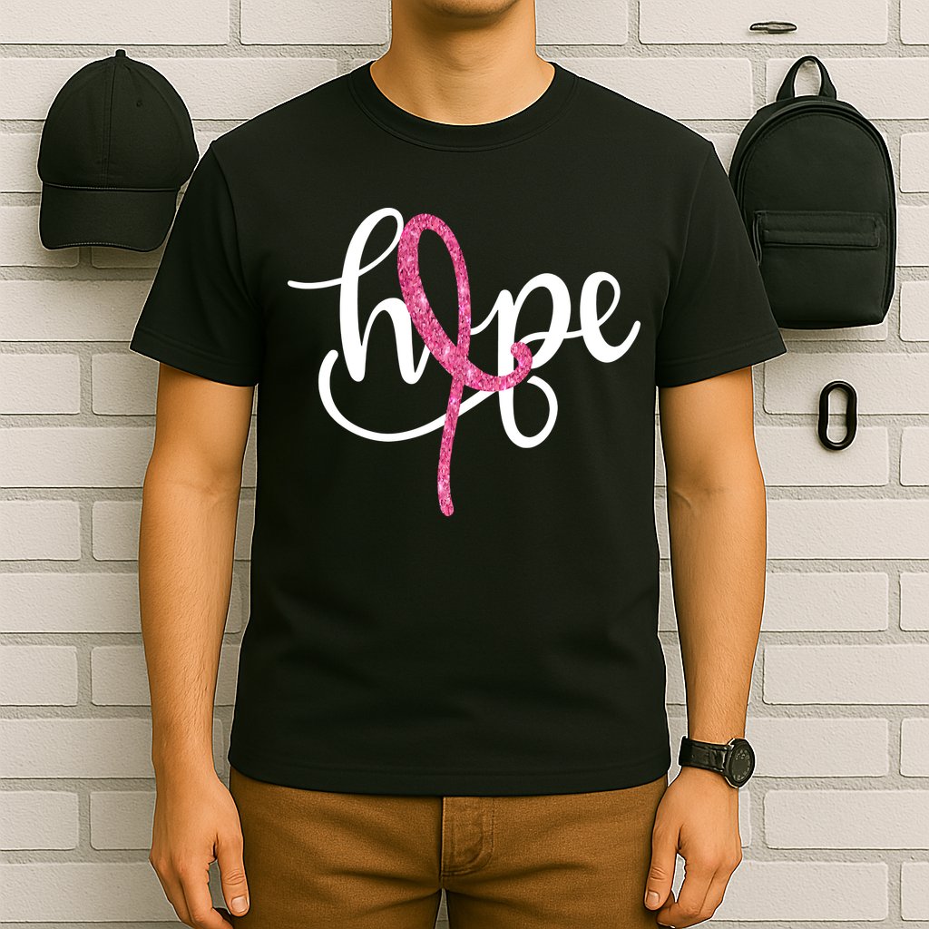 Hope Pink Ribbon Breast Cancer Awareness Month T-Shirt