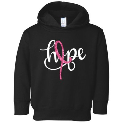 Hope Pink Ribbon Breast Cancer Awareness Month Toddler Hoodie