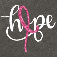 Hope Pink Ribbon Breast Cancer Awareness Month Cotton Canvas Backpack