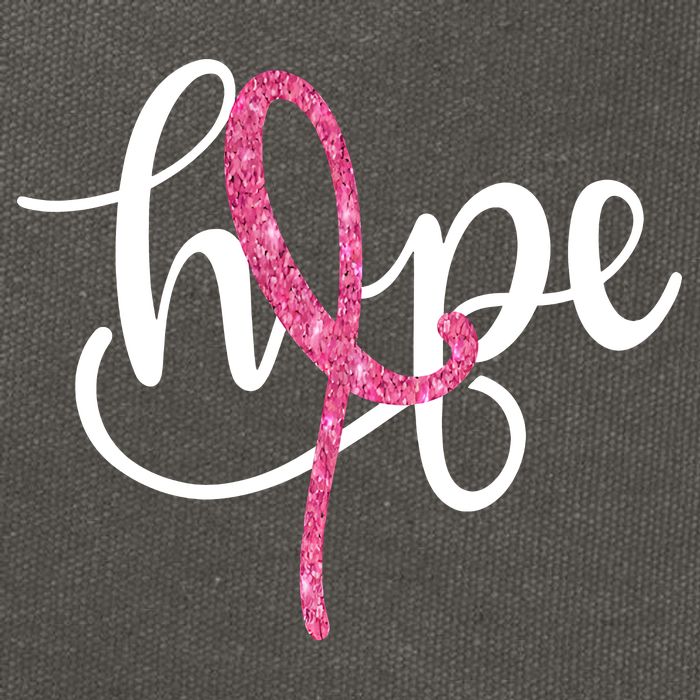 Hope Pink Ribbon Breast Cancer Awareness Month Cotton Canvas Backpack