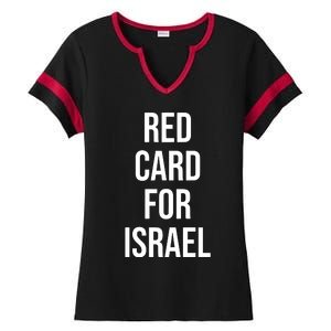 Hampden Park Red Card For Israel Ladies Halftime Notch Neck Tee