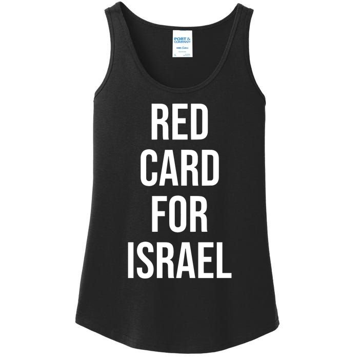 Hampden Park Red Card For Israel Ladies Essential Tank