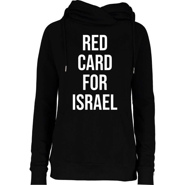 Hampden Park Red Card For Israel Womens Funnel Neck Pullover Hood