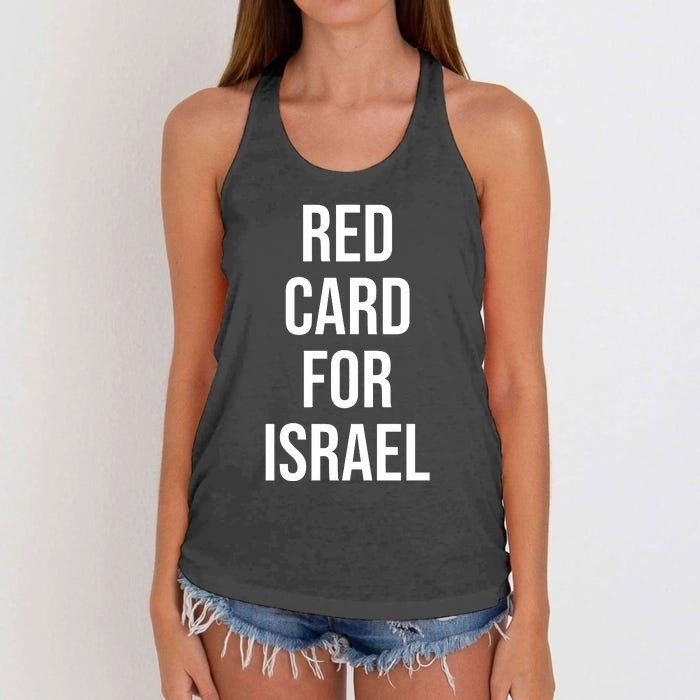 Hampden Park Red Card For Israel Women's Knotted Racerback Tank