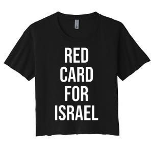 Hampden Park Red Card For Israel Women's Crop Top Tee