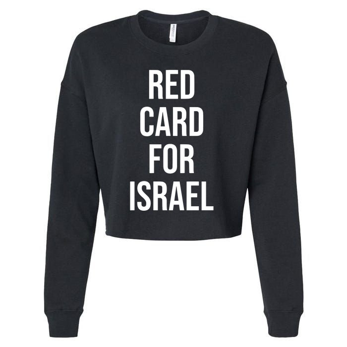 Hampden Park Red Card For Israel Cropped Pullover Crew