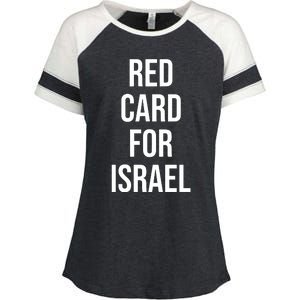 Hampden Park Red Card For Israel Enza Ladies Jersey Colorblock Tee