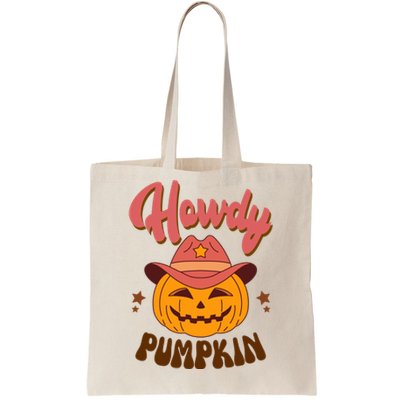 Howdy Pumpkin Retro Cute Halloween Tote Bag