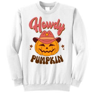 Howdy Pumpkin Retro Cute Halloween Sweatshirt