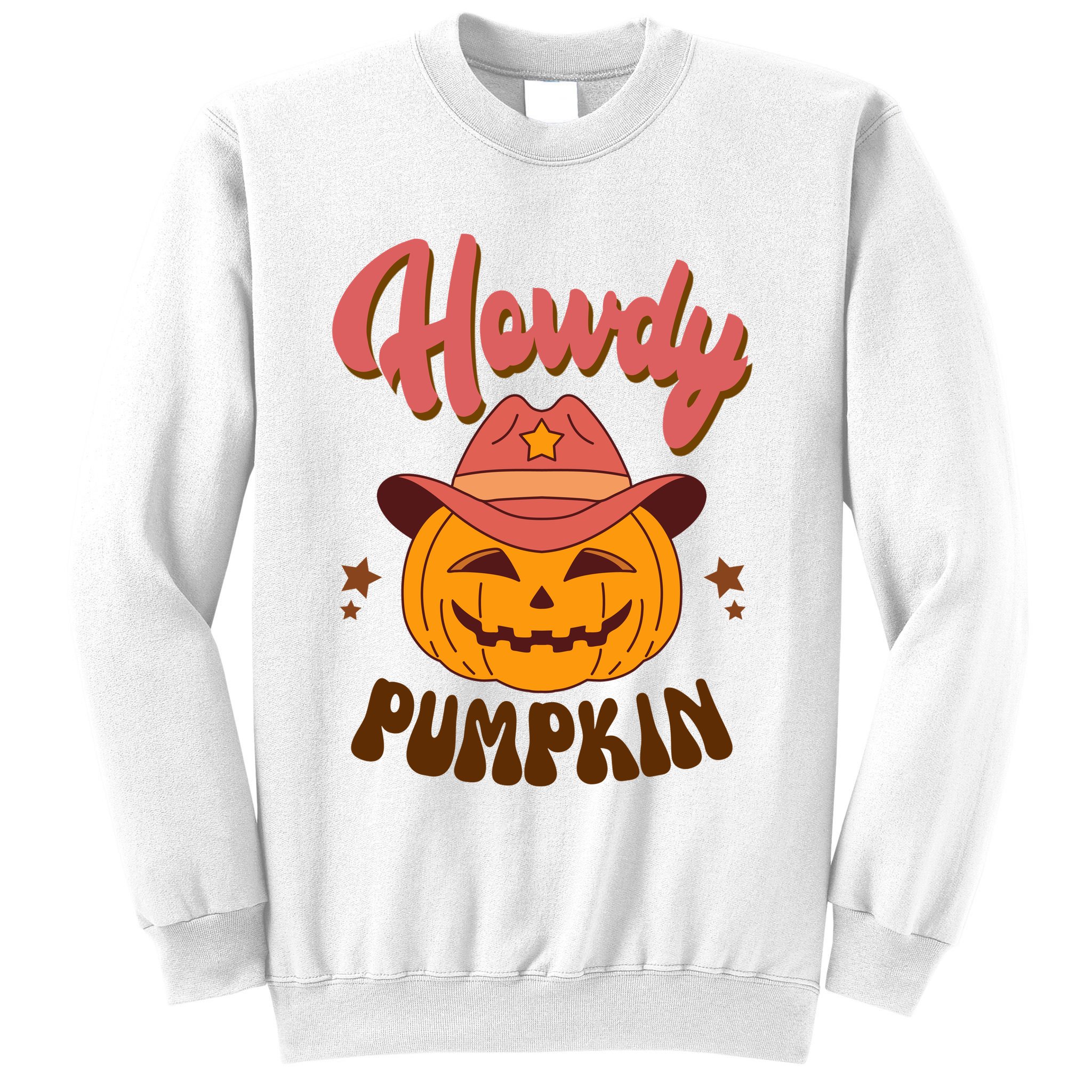 Howdy Pumpkin Retro Cute Halloween Sweatshirt