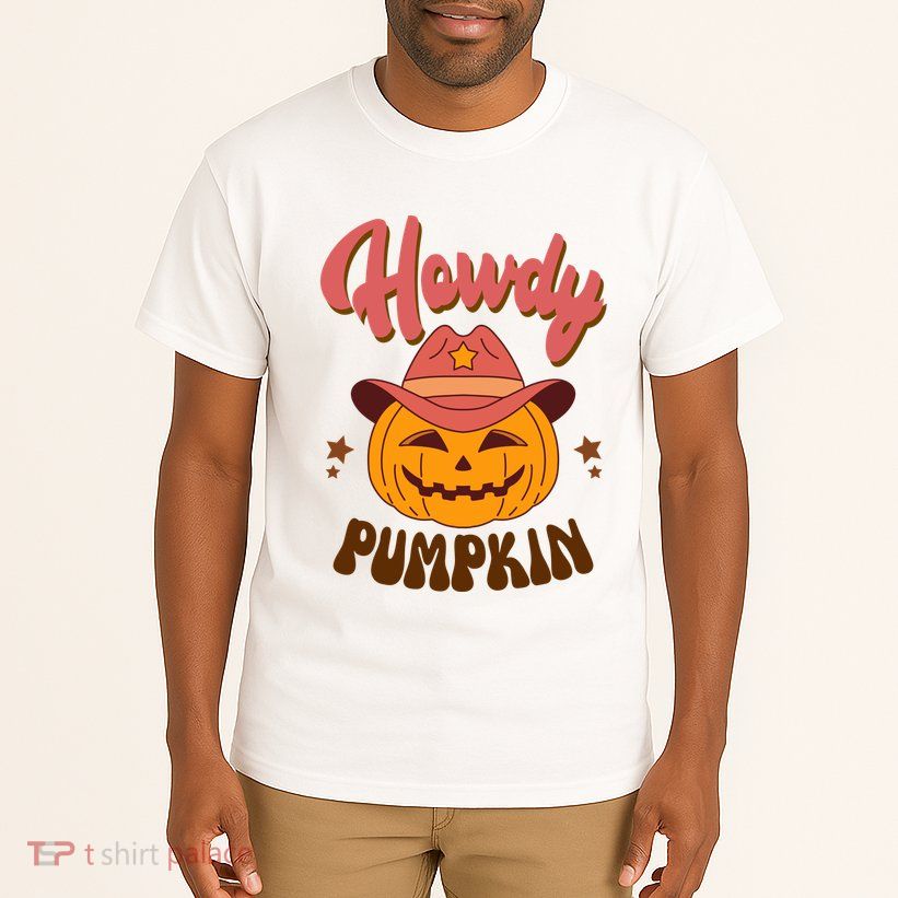 Howdy Pumpkin Retro Cute Halloween Tall T-Shirt