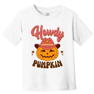 Howdy Pumpkin Retro Cute Halloween Toddler T-Shirt