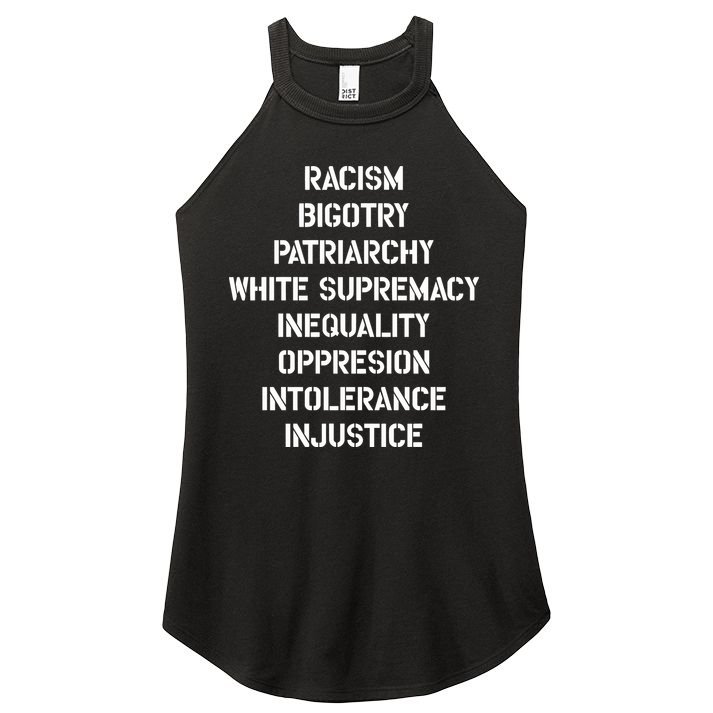 Hasan Piker Racism Bigotry Patriarchy White Supremacy Inequality Oppression Into Women's Perfect Tri Rocker Tank
