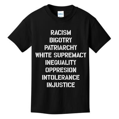 Hasan Piker Racism Bigotry Patriarchy White Supremacy Inequality Oppression Into Kids T-Shirt
