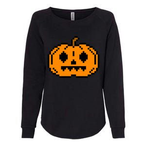 Halloween Pumpkin Retro Gaming Gift Jackolantern Face Gift Womens California Wash Sweatshirt