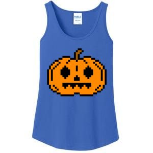 Halloween Pumpkin Retro Gaming Gift Jackolantern Face Gift Ladies Essential Tank