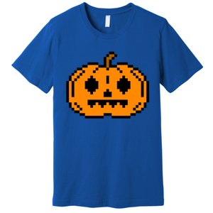 Halloween Pumpkin Retro Gaming Gift Jackolantern Face Gift Premium T-Shirt