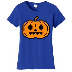 Halloween Pumpkin Retro Gaming Gift Jackolantern Face Gift Women's T-Shirt