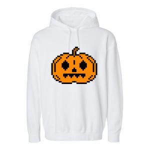 Halloween Pumpkin Retro Gaming Gift Jackolantern Face Gift Garment-Dyed Fleece Hoodie