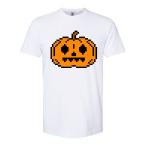 Halloween Pumpkin Retro Gaming Gift Jackolantern Face Gift Softstyle CVC T-Shirt