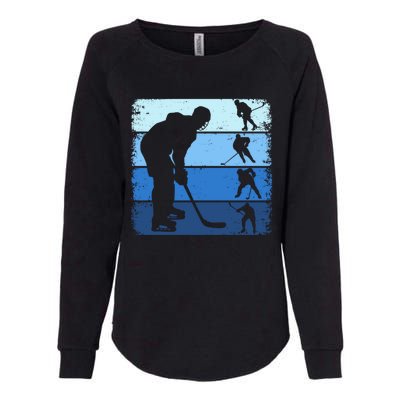 Hockey Player Retro Vintage Ice Hockey Gift Womens California Wash Sweatshirt