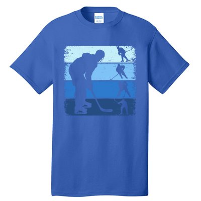 Hockey Player Retro Vintage Ice Hockey Gift Tall T-Shirt