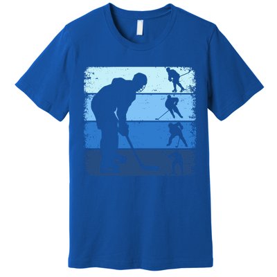 Hockey Player Retro Vintage Ice Hockey Gift Premium T-Shirt