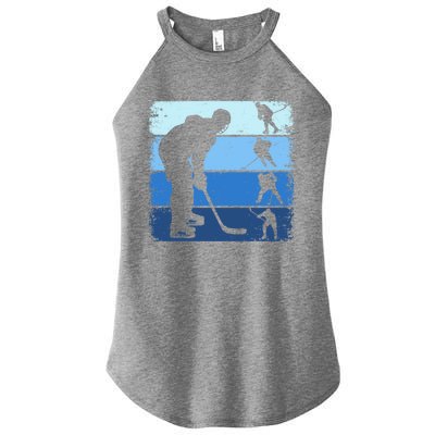 Hockey Player Retro Vintage Ice Hockey Gift Women's Perfect Tri Rocker Tank