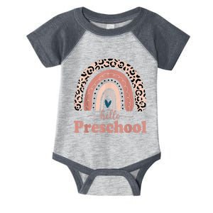 Hello Preschool Rainbow Teachers Kid Back to School Infant Baby Jersey Bodysuit