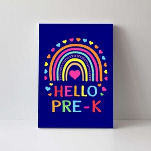 Hello PreK Rainbow Back To School Teacher Student Canvas