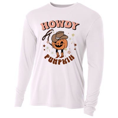 Howdy Pumpkin Rodeo Western Fall Southern Halloween  Cooling Performance Long Sleeve Crew