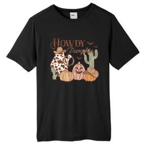 Howdy Pumpkin Rodeo Western Country Southern Halloween Gift Tall Fusion ChromaSoft Performance T-Shirt