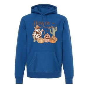 Howdy Pumpkin Rodeo Western Country Southern Halloween Gift Premium Hoodie