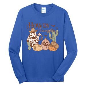 Howdy Pumpkin Rodeo Western Country Southern Halloween Gift Tall Long Sleeve T-Shirt