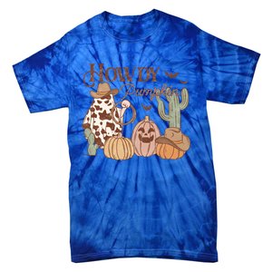 Howdy Pumpkin Rodeo Western Country Southern Halloween Gift Tie-Dye T-Shirt