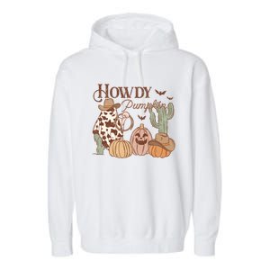 Howdy Pumpkin Rodeo Western Country Southern Halloween Gift Garment-Dyed Fleece Hoodie