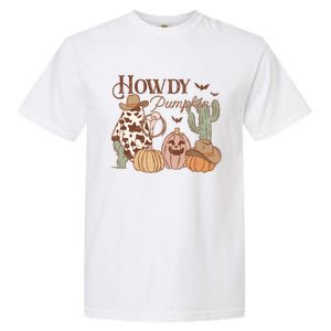 Howdy Pumpkin Rodeo Western Country Southern Halloween Gift Garment-Dyed Heavyweight T-Shirt