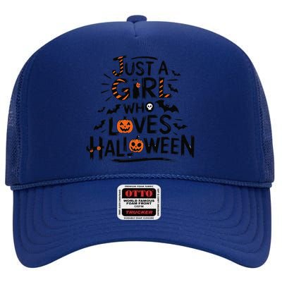 Halloween Pumpkin S Women Cute Autumn High Crown Mesh Back Trucker Hat