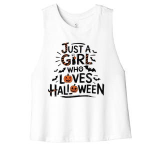 Halloween Pumpkin S Women Cute Autumn Women's Racerback Cropped Tank