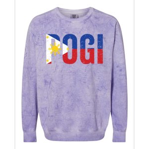 Hilarious Pogi Statet In Philippine Flag Design Idea Gift Colorblast Crewneck Sweatshirt