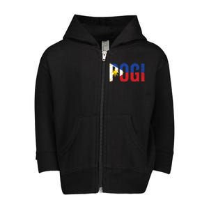 Hilarious Pogi Statet In Philippine Flag Design Idea Gift Toddler Zip Fleece Hoodie