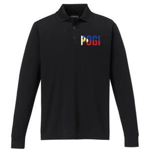 Hilarious Pogi Statet In Philippine Flag Design Idea Gift Performance Long Sleeve Polo