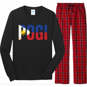 Hilarious Pogi Statet In Philippine Flag Design Idea Gift Long Sleeve Pajama Set