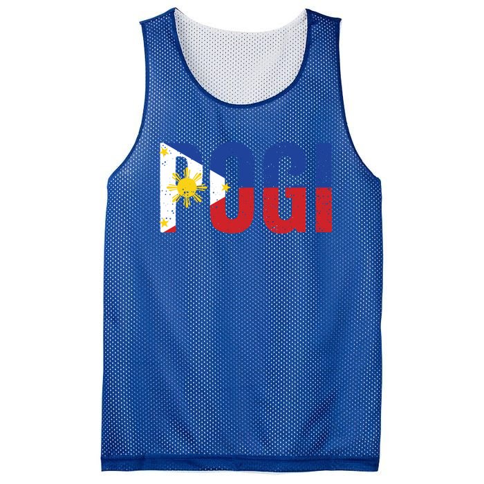 Hilarious Pogi Statet In Philippine Flag Design Idea Gift Mesh Reversible Basketball Jersey Tank