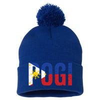 Hilarious Pogi Statet In Philippine Flag Design Idea Gift Pom Pom 12in Knit Beanie