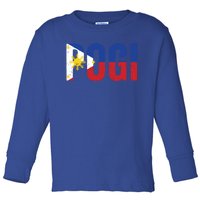 Hilarious Pogi Statet In Philippine Flag Design Idea Gift Toddler Long Sleeve Shirt